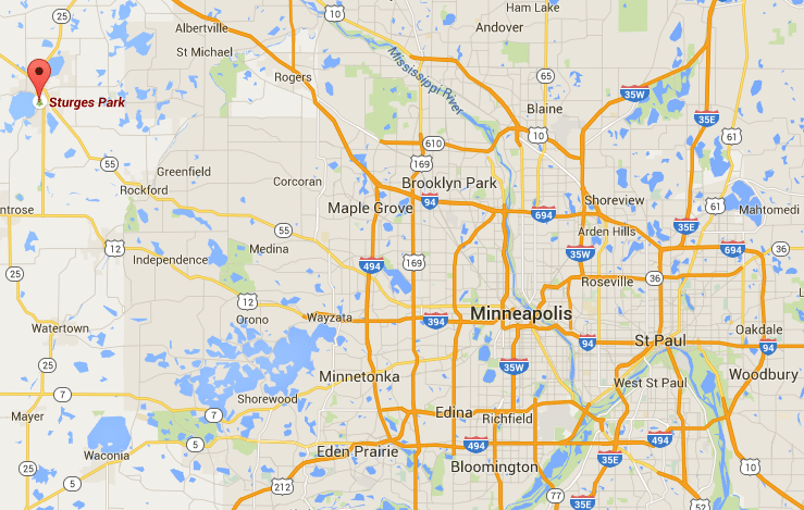 Buffalo, Minnesota, is 40 miles northwest of Minneapolis.