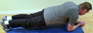 Plank core exercise