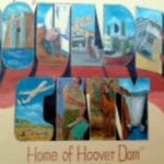 mural in Boulder City, Nevada,, location for the Rage Triathlon
