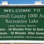 Carroll-County-1000-Acre-Recreation-Center-sign-for-Tennessee-Triathlon