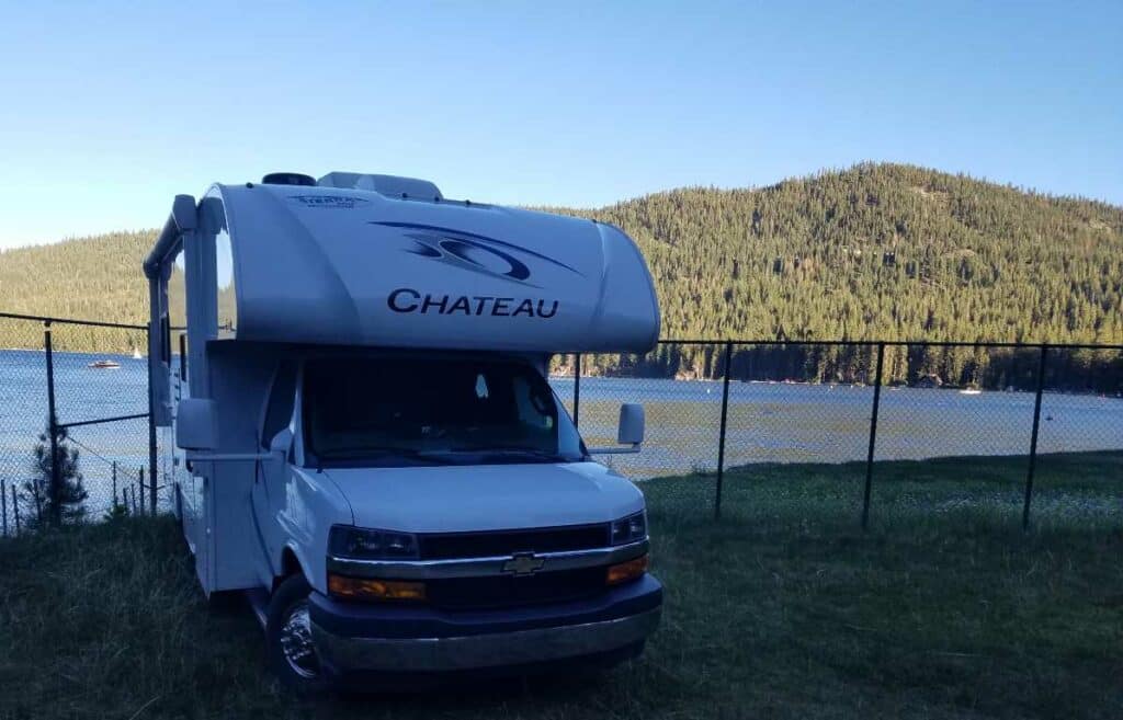 for the California triathlon, we camped in a rented motorhome next to the start and end location for the race.