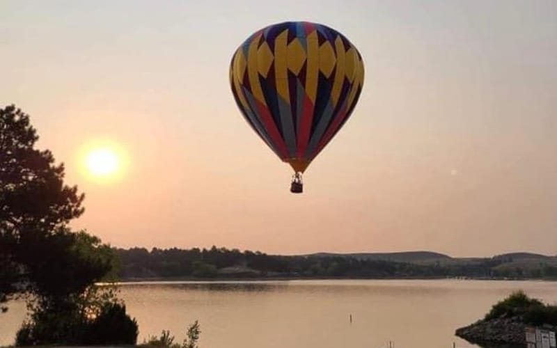 Balloon over Angostura Reservoir