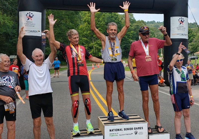 awards for 2023 National Senior Games triathlon men age 80-84