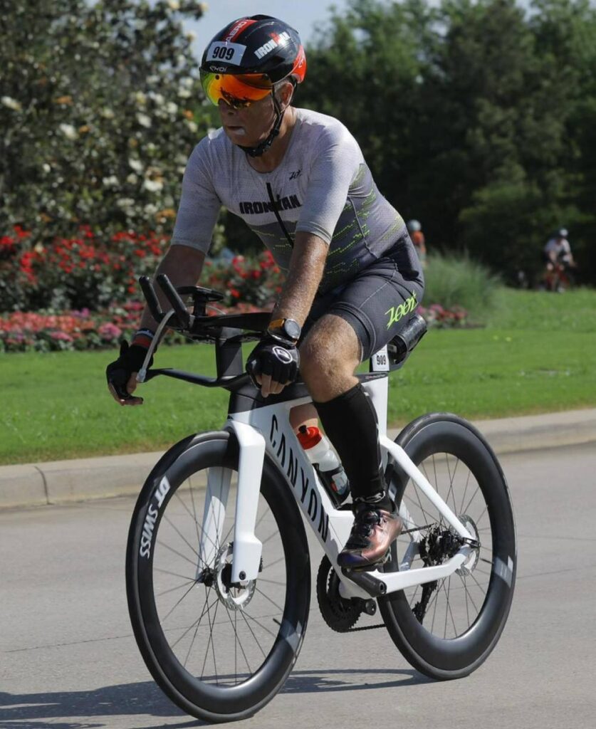 Mike Battersby on the bike course at Ironman Texas 2025