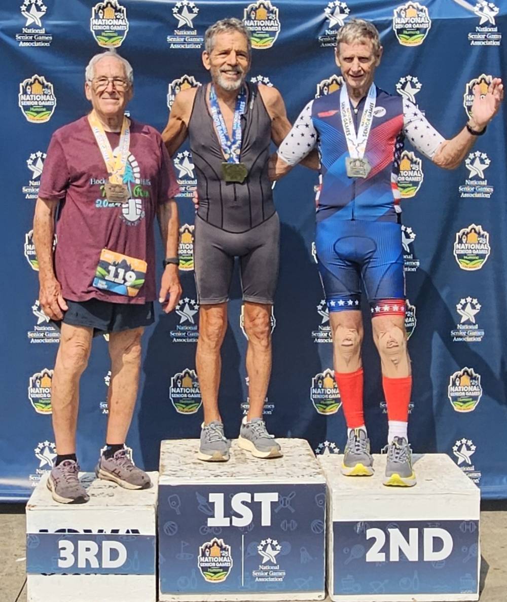 Joe Simonetta at NSGA 2025 triathlon awards ceremony