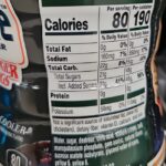 nutrition label on common sports drink