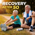 recovery after 50 image showing couple in their 70s after a leisurely run